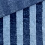 Bambus Frottee – Streifen – Saphir/Mittleres Jeansblau