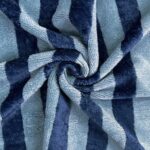Bambus Frottee – Streifen – Saphir/Mittleres Jeansblau