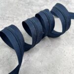 Endlosreißverschluss Spiral – 5 mm – Navyblau – nicht teilbar