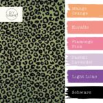 Farbkombi Badestoff Leo Olivgruen