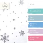 Farbkombi Tuellstoff Weiß Silberglitzer Schneeflocken