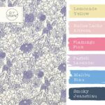 Farbkombi Musselin Sketched Flowers Staubweiss