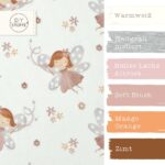 Farbkombi Rippenjersey Kleine Feen Warmweiss