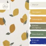 Farbkombi Rippenjersey Lemons Helles Natur