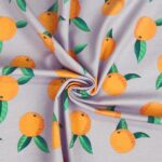 French Terry – Sommersweat – Orangen – Helles Smoky Lavendel