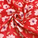 Musselin – Blütentanz – Feuerrot