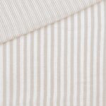 Musselin – Doubleface Streifen – Sand Beige/Warmweiß