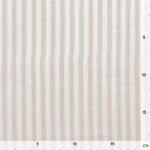 Musselin – Doubleface Streifen – Sand Beige/Warmweiß