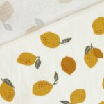 Musselin – Große Zitronen – Helles Natur