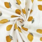 Musselin – Große Zitronen – Helles Natur