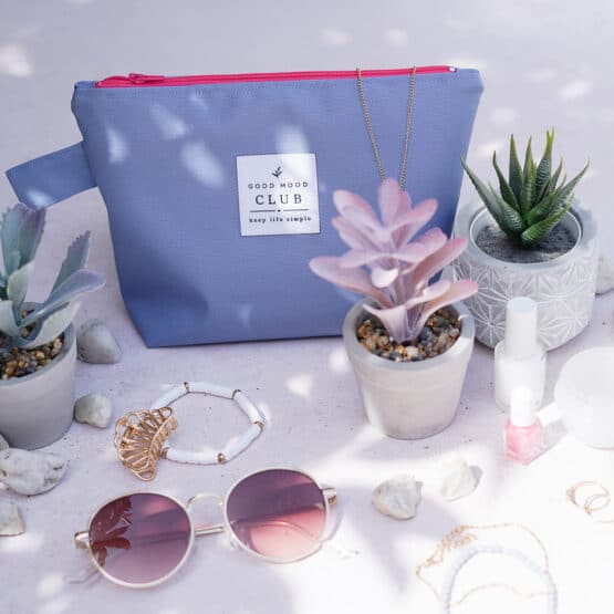 Diy Stoffe Inspiration 575m Kosmetiktasche Outdoor Blau