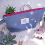 DIY Stoffe Inspiration - Kosmetiktasche - Outdoorstoff Mittleres Jeansblau