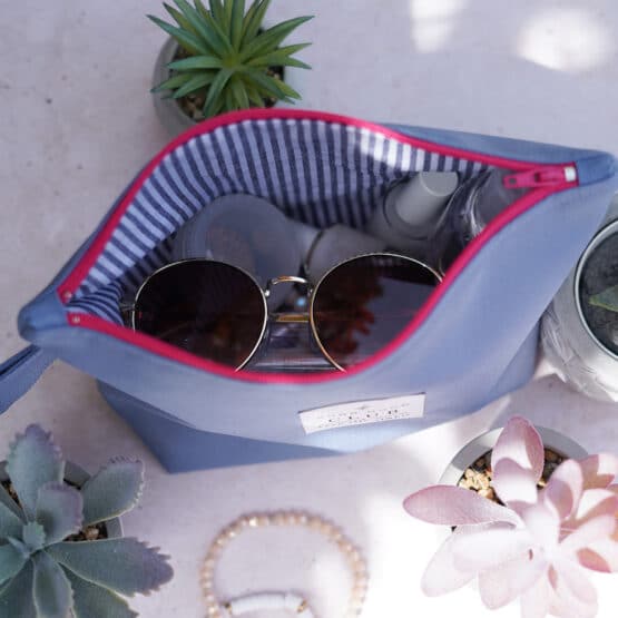 Diy Stoffe Inspiration 575v Kosmetiktasche Outdoor Blau