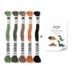 Diy Stoffe Stickset Dinos