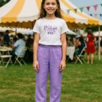 Leinen Lavendel Hose Levin Plott Ki