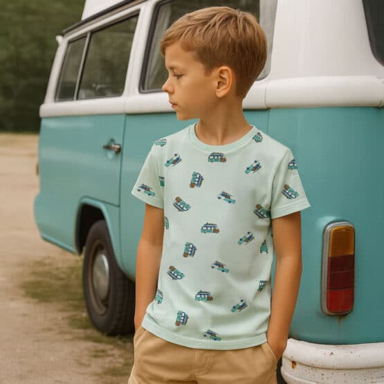 Shirt Schelmy Single Jersey Surf Vacation Light Sky Blue Ki