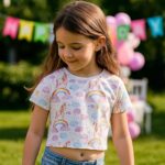 Single Jersey Lovely Unicorn Weiß Ki