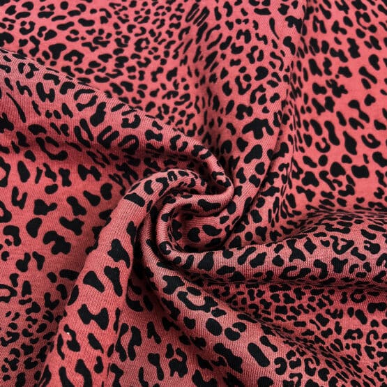 French Terry Kuschelsweat Leo Dunkle Zimtbeere 3