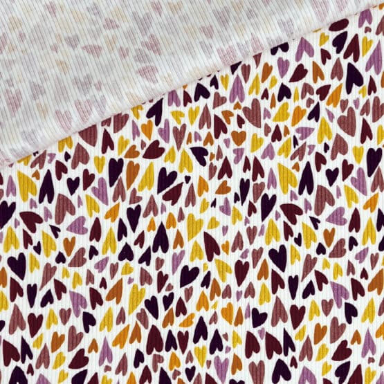 Rippenjersey Bunte Herzen 2
