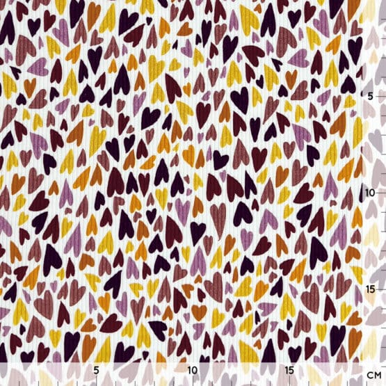 Rippenjersey Bunte Herzen
