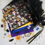 DIY Stoffmix - Halloween - Reißverschluss - Garn - Paillettenband