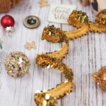 DIY Stoffmix - Knopf - Paillettenband