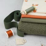 DIY Stoffmix - Garn - Label - Knopf - Gummiband