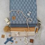 DIY Stoffmix - Kordel - Knopf - Label - Reißverschluss - Fellbommel