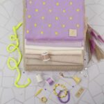 DIY Stoffmix - Garn - Label - Pomponborte - Knopf