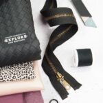 DIY Stoffmix - Label - Garn - Reißverschluss