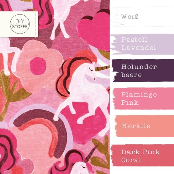 Farbkombi Baumwollstoff Unicorn Arts