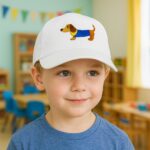 Junge Mit Besticktem Cappy Dackel Ki