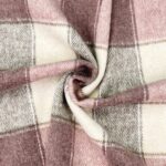 Leichter Mantelstoff – Karo – Antique Rose/Natur
