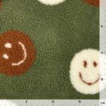 Teddyfleece – Smiley Faces – Mistelgrün