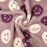 Teddyfleece – Smiley Faces – Helles Antique Rose