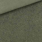 Double Face – Bouclé Teddyfleece – Helles Olivgrün