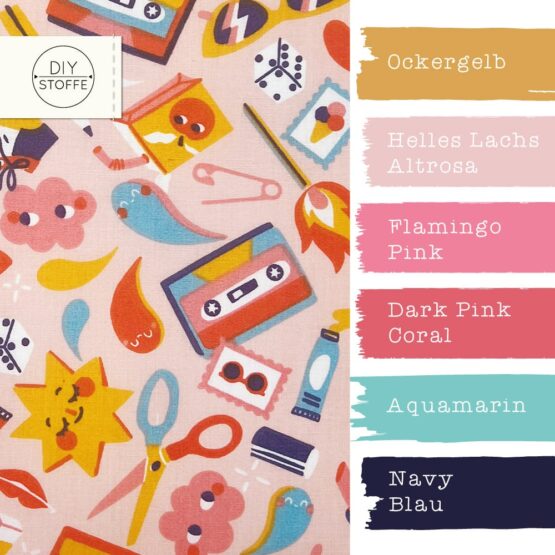 Farbkombi Popeline 80s Style