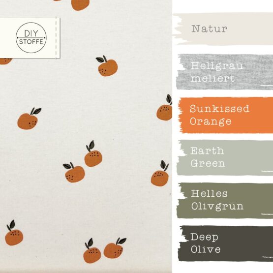 Farbkombi Single Jersey Orangen