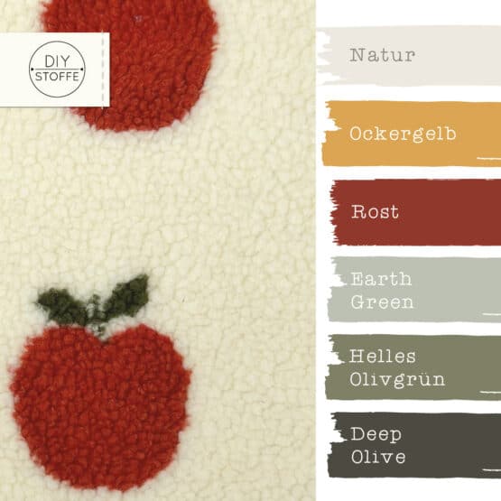 Farbkombi Teddyfleece Aepfel