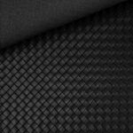 Kunstleder – Weboptik – schwere Qualität – Schwarz