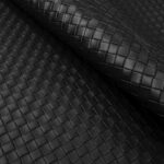 Kunstleder – Weboptik – schwere Qualität – Schwarz