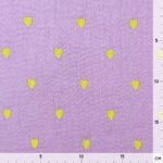 Musselin – gestickte Herzen – Lavendel/Neongelb