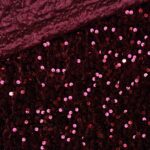 Samt Jersey mit Pailletten – Bordeaux
