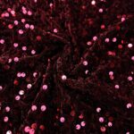 Samt Jersey mit Pailletten – Bordeaux