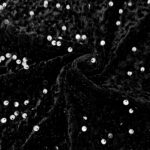 Samt Jersey mit Pailletten – Schwarz