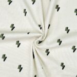 Rippenjersey – Blitze – Natur Sprenkel – ORGANIC