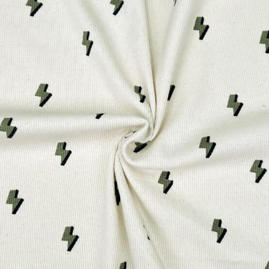 Rippenjersey Blitze Natur 3