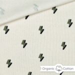 Rippenjersey – Blitze – Natur Sprenkel – ORGANIC