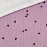 Rippenjersey – Sweet Hearts – Berry Mauve