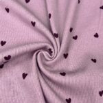Rippenjersey – Sweet Hearts – Berry Mauve